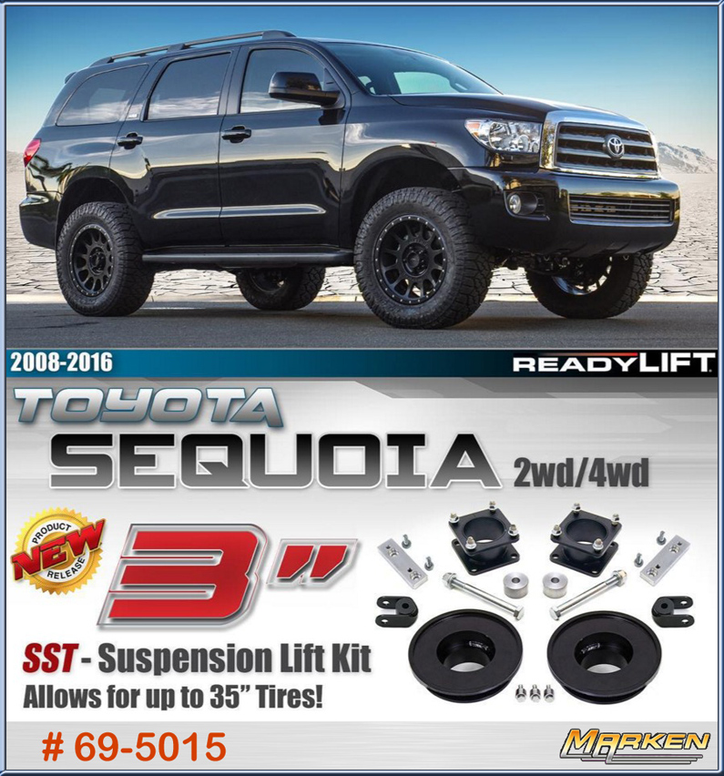 ReadyLift # 69-5015 is a 3” Lift Kit for 2008-2016 Toyota Sequoia